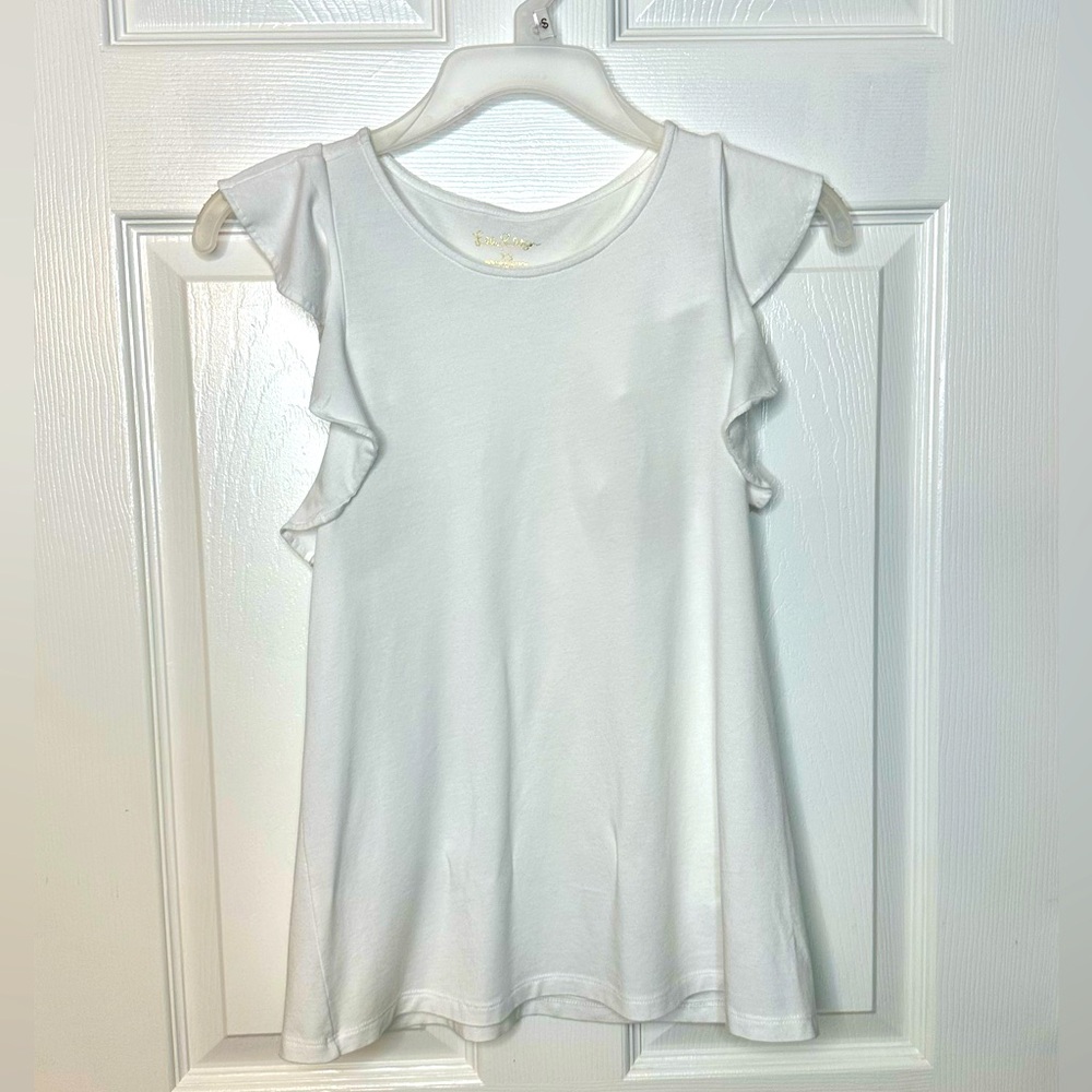 EUC Lilly Pulitzer white Lanette tank top shirt women’s size XS